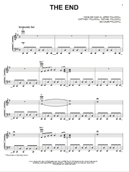 page one of The End (Piano, Vocal & Guitar Chords (Right-Hand Melody))