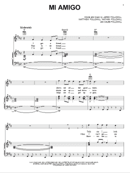 page one of Mi Amigo (Piano, Vocal & Guitar Chords (Right-Hand Melody))