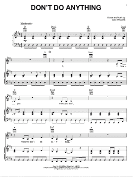 page one of Don't Do Anything (Piano, Vocal & Guitar Chords (Right-Hand Melody))