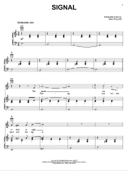 page one of Signal (Piano, Vocal & Guitar Chords (Right-Hand Melody))