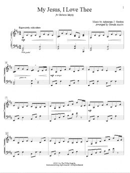 page one of My Jesus, I Love Thee (Educational Piano)