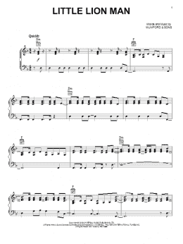 page one of Little Lion Man (Piano, Vocal & Guitar Chords (Right-Hand Melody))