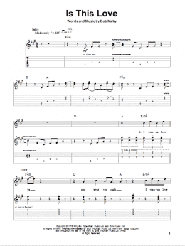 page one of Is This Love (Guitar Tab (Single Guitar))