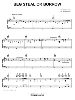 page one of Beg Steal Or Borrow (Piano, Vocal & Guitar Chords (Right-Hand Melody))