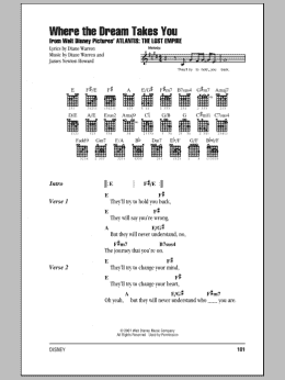 page one of Where The Dream Takes You (Guitar Chords/Lyrics)