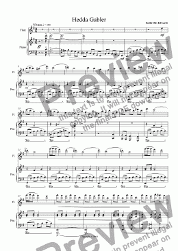 page one of Ibsen Suite for Flute & Piano: 1. Hedda Gabler