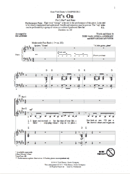 page one of It's On (from Camp Rock 2) (arr. Ed Lojeski) (2-Part Choir)