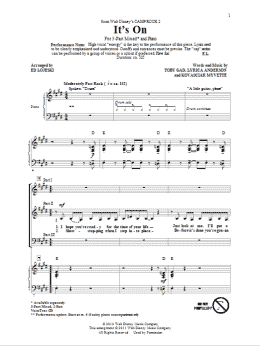 page one of It's On (from Camp Rock 2) (arr. Ed Lojeski) (3-Part Mixed Choir)