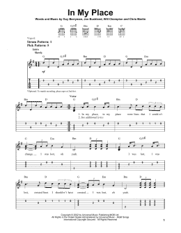 page one of In My Place (Easy Guitar Tab)