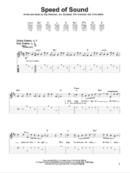 page one of Speed Of Sound (Easy Guitar Tab)