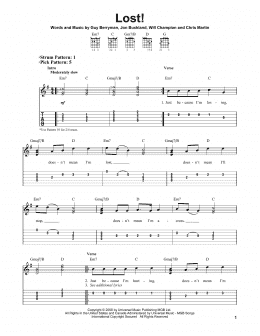 page one of Lost! (Easy Guitar Tab)