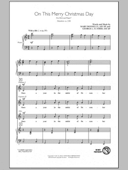 page one of On This Merry Christmas Day (SSA Choir)