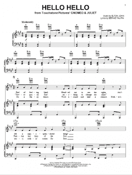page one of Hello Hello (Piano, Vocal & Guitar Chords (Right-Hand Melody))