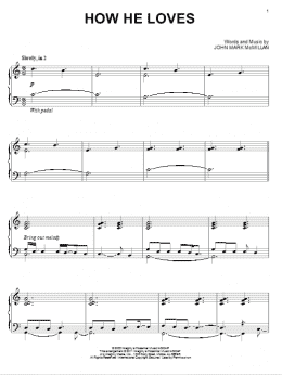 page one of How He Loves (Piano Solo)