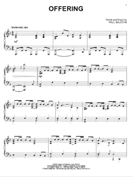 page one of Offering (Piano Solo)
