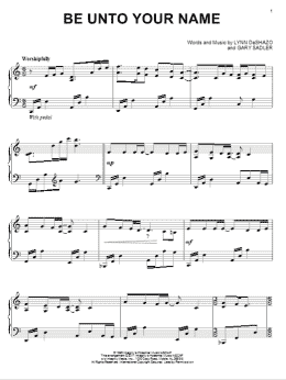 page one of Be Unto Your Name (Piano Solo)