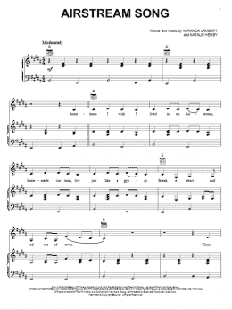 page one of Airstream Song (Piano, Vocal & Guitar Chords (Right-Hand Melody))