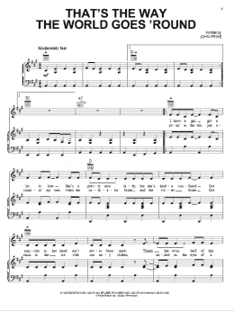 page one of That's The Way The World Goes 'Round (Piano, Vocal & Guitar Chords (Right-Hand Melody))