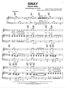 page one of Sway (Quien Sera) (Piano, Vocal & Guitar Chords (Right-Hand Melody))