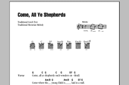 page one of Come, All Ye Shepherds (Guitar Chords/Lyrics)