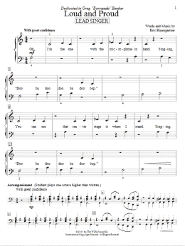 page one of Loud And Proud (Lead Singer) (Educational Piano)