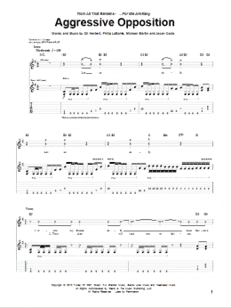 page one of Aggressive Opposition (Guitar Tab)