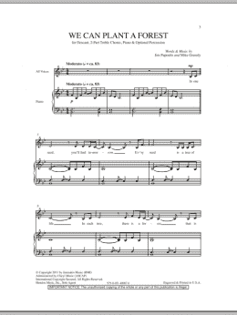 page one of We Can Plant A Forest (2-Part Choir)