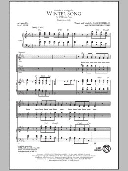 page one of Winter Song (arr. Mac Huff) (SATB Choir)