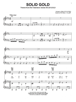 page one of Solid Gold (Piano, Vocal & Guitar Chords (Right-Hand Melody))