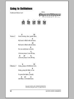 page one of Going To Bethlehem (Guitar Chords/Lyrics)