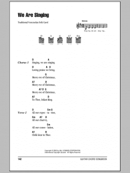 page one of We Are Singing (Guitar Chords/Lyrics)