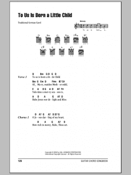 page one of To Us Is Born A Little Child (Guitar Chords/Lyrics)