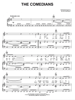 page one of The Comedians (Piano, Vocal & Guitar Chords (Right-Hand Melody))