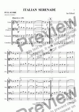 page one of Italian Serenade