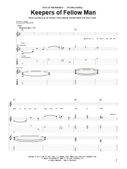 page one of Keepers Of Fellow Man (Guitar Tab)
