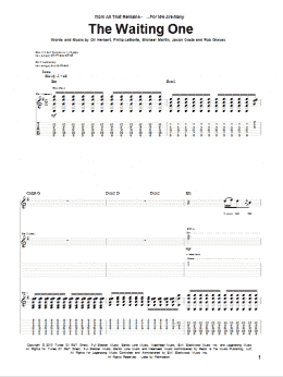 page one of The Waiting One (Guitar Tab)