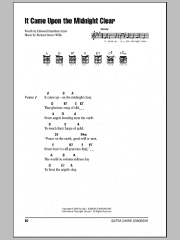 page one of It Came Upon The Midnight Clear (Guitar Chords/Lyrics)