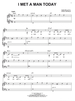 page one of I Met A Man Today (Piano & Vocal)