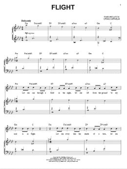 page one of Flight (Piano & Vocal)