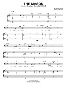 page one of The Mason (Piano & Vocal)