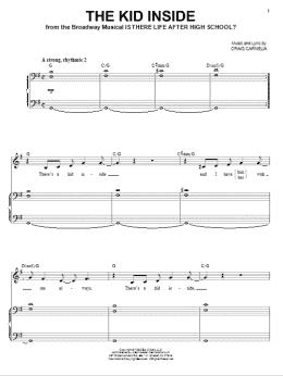 page one of The Kid Inside (Piano & Vocal)