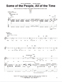 page one of Some Of The People, All Of The Time (Guitar Tab)