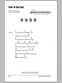 page one of Star Of The East (Guitar Chords/Lyrics)
