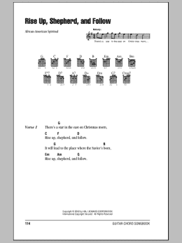 page one of Rise Up, Shepherd, And Follow (Guitar Chords/Lyrics)