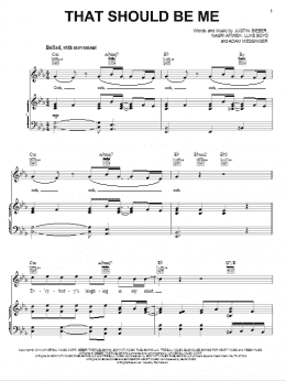 page one of That Should Be Me (Piano, Vocal & Guitar Chords (Right-Hand Melody))