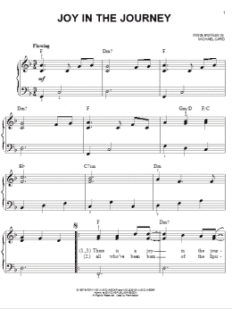 page one of Joy In The Journey (Easy Piano)