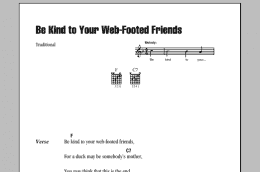 page one of Be Kind To Your Web-Footed Friends (Guitar Chords/Lyrics)