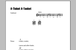 page one of A-Tisket A-Tasket (Guitar Chords/Lyrics)