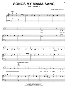 page one of Songs My Mama Sang (Piano, Vocal & Guitar Chords (Right-Hand Melody))