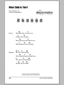 page one of What Child Is This? (Guitar Chords/Lyrics)